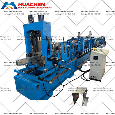 Hydraulic Cutting Galvanized Steel OMEGA Purlin Roll Forming Machine Dengan CE