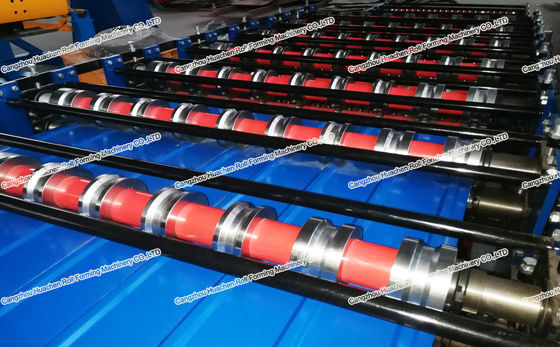 Double Layer Warna Lembaran Logam Roll Forming Machines Lembar Lebar 1250mm