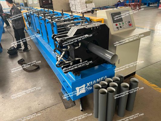 45# Steel Round Downspout Roll Forming Machine With Electric Control System
