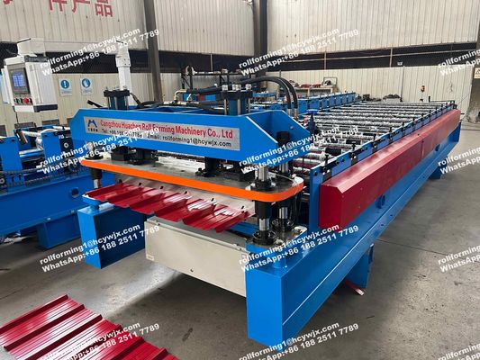 1250mm Galvanized Sheet Metal Roll Forming Machines 5.5kw Kekuatan