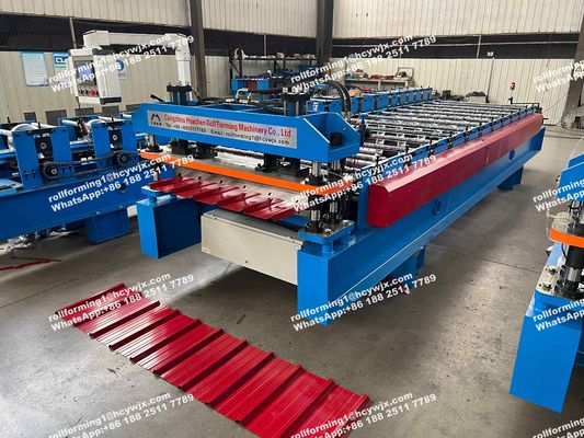 Etiopia 600 PLC Sistem Kontrol Mesin Pembuat Lembaran Atap Mesin Penggulung Besi