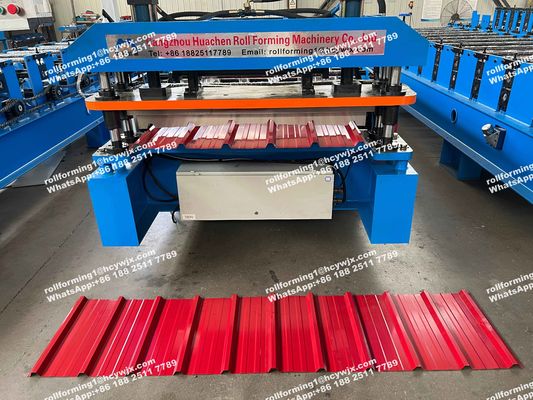 Etiopia 600 PLC Sistem Kontrol Mesin Pembuat Lembaran Atap Mesin Penggulung Besi