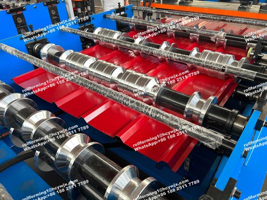 Etiopia 600 PLC Sistem Kontrol Mesin Pembuat Lembaran Atap Mesin Penggulung Besi