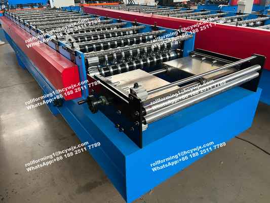 Mesin Pembentuk Bergelombang Transmisi Rantai Kecepatan Tinggi Untuk Panel Dinding dan Pelapis Samping