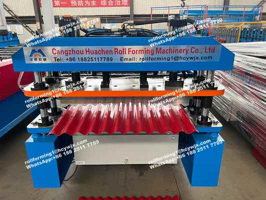 Baja Silo PPGI Mesin Roll Forming Bergelombang Untuk Lembaran Atap 0.7mm