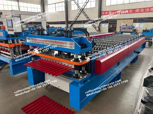 Baja Silo PPGI Mesin Roll Forming Bergelombang Untuk Lembaran Atap 0.7mm