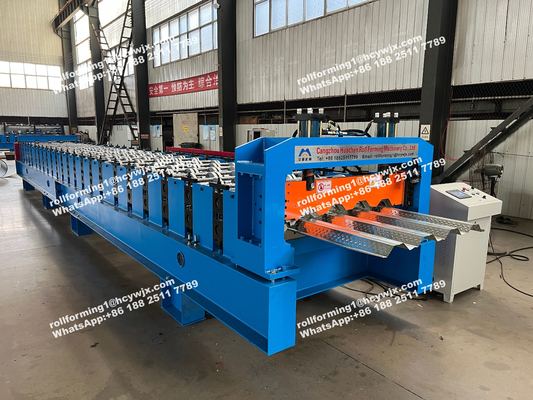 Steel Deck Roll Forming Machine Untuk Lembar Decking Lantai Filipina 1220mm