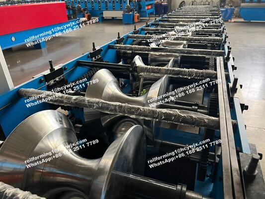 Mesin Pembentuk Roll Ridge Cap Otomatis yang Disesuaikan dengan Daya Motor Utama 5.5Kw dan Kontrol PLC untuk Plat Ketebalan 0,3-0,6mm