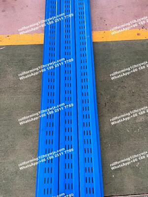 PLC dikendalikan Spandrel Color Coated Wall Panel Roll Forming Machine dengan ketebalan 0,3-0,6mm dan 15 baris Rollers