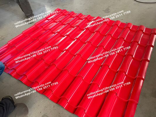 Mesin Pembentuk Gulungan Lapisan Ganda dengan Kontrol PLC untuk Produksi Ubin Lebar 1250mm dan Ketebalan 0.3-0.6mm