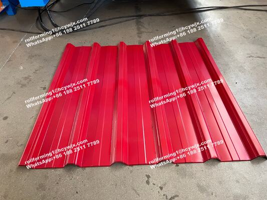 Mesin Pembentuk Gulungan Lapisan Ganda dengan Kontrol PLC untuk Produksi Ubin Lebar 1250mm dan Ketebalan 0.3-0.6mm