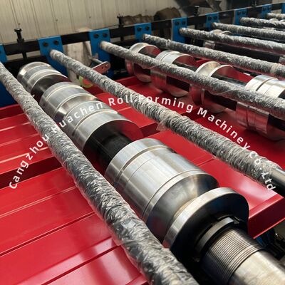 Mesin Roll Forming Lapisan Ganda Lebar 1250MM Kecepatan 15m/menit Bahan PPGI/GI untuk Lembaran Trapezium