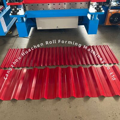 Mesin Roll Forming Lapisan Ganda dengan Daya 5.5KW Kecepatan 8-10m/menit dan Kontrol PLC Panasonic untuk Panel Genteng Glasir dan Lembaran Atap Baja Warna