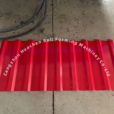 Kecepatan tinggi 15m/min Mesin Membentuk Roll Goresan Lembar Ganda dengan Kontrol PLC Panasonic dan 45 # Steel quenching