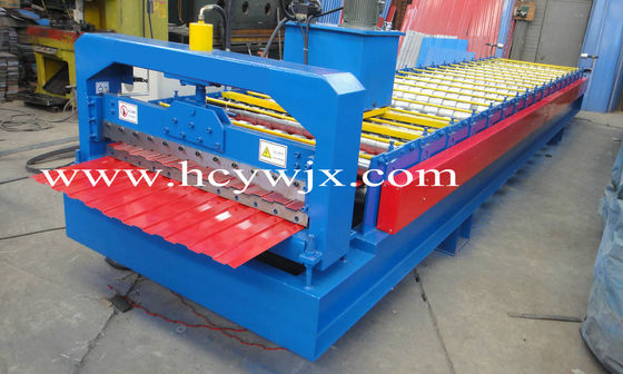Blue Roof Panel Roll Atap Kecepatan Tinggi Mesin / Roll Mantan