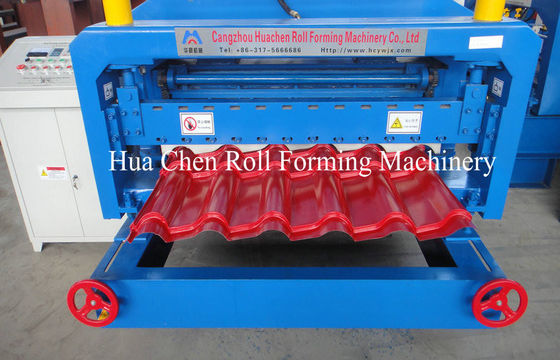 Roman Type Populer Glazed Tile Roll Forming Machine / Cold Roll Forming Machine