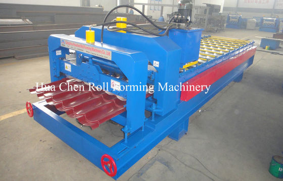 1250mm Glazed Tile Roof Panel Roll Forming Machine / Cold Roll Forming Equipment