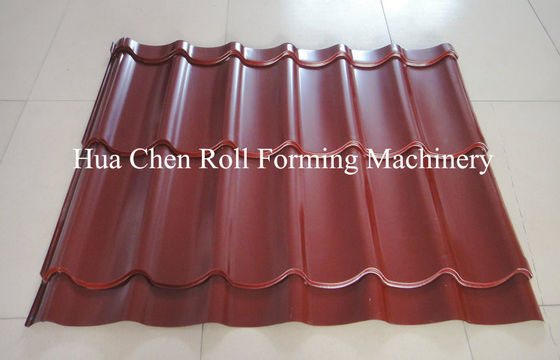 1250mm Glazed Tile Roof Panel Roll Forming Machine / Cold Roll Forming Equipment