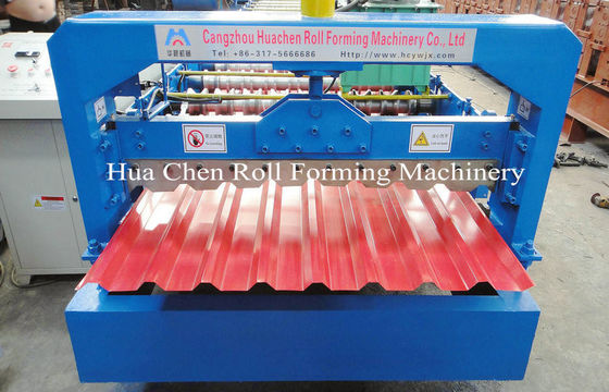 Panel Dinding Otomatis Atap Baja Lembaran Tile Roll Forming Machine 20m / min 380V 50Hz