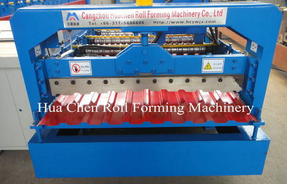 5 Ton Pasif Decoiler Hidrolik Dinding Panel Roll Forming Machine 0,3-0,6 mm
