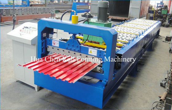 Keamanan Shutter Door Frame Roll Forming Machine Warna Steel Sheet Roller Garage