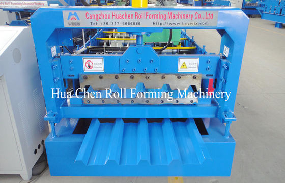 Color Steel Plate Roofing Sheet Roll Forming Machine With PLC Control