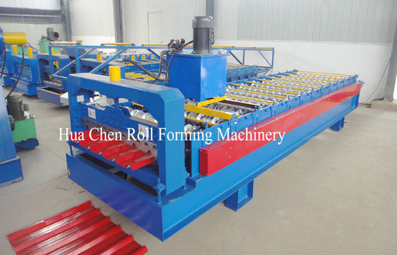 1220mm Bahan Baku Warna Steel Plate Atap Roll Forming Machine