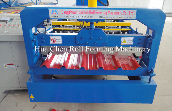 1220mm Bahan Baku Warna Steel Plate Atap Roll Forming Machine