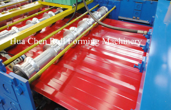 1220mm Bahan Baku Warna Steel Plate Atap Roll Forming Machine