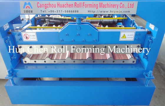 Auto Color Steel Roofing Sheet Metal Roll Forming Machines / Equipment In Plant