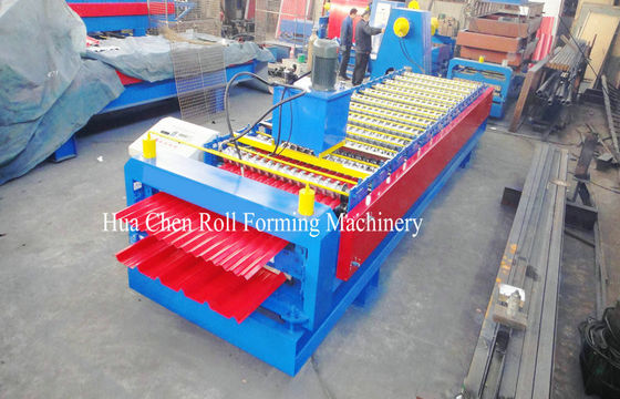 Double Layer Atap Panel Warna Baja Sheet Roll Forming Machine Dengan 12/13 Baris