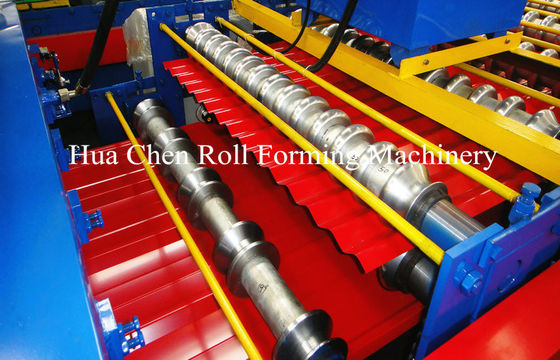 Double Layer Atap Panel Warna Baja Sheet Roll Forming Machine Dengan 12/13 Baris