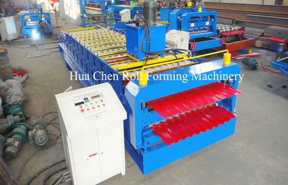 1.2 Inch Single Drive Atap Rantai / Dinding Logam Roll Forming Machines