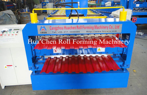 1.2 Inch Single Drive Atap Rantai / Dinding Logam Roll Forming Machines