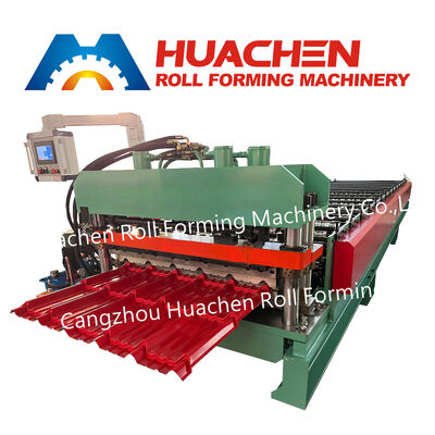 Steel Tile Roll Forming corrugated Iron Roofing Sheet Making Machine untuk dijual