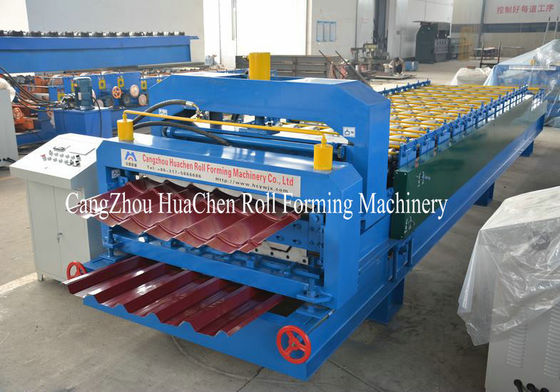 Poros Baja Padat Metrocopo Double Layer Roll Forming Machine 1250mm Untuk Genteng