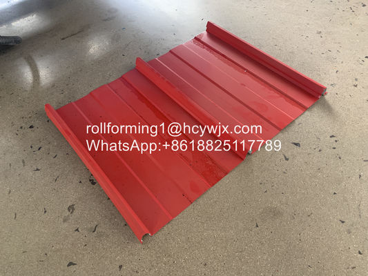 Cr12 0.7mm Self Locking 400mm Mesin Roll Forming Lembaran Atap