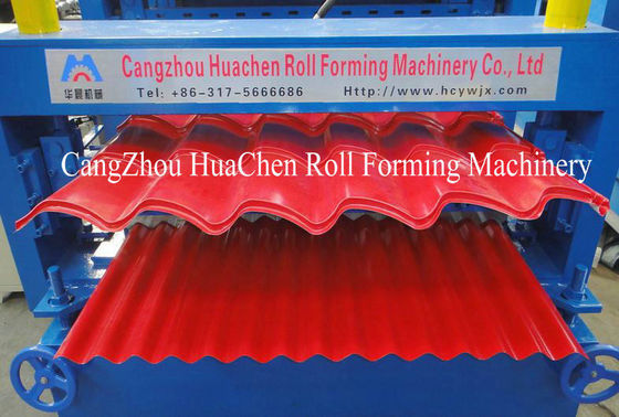 1250mm Double Layer Roll Forming Machine For Arc Cut Roofing Panel