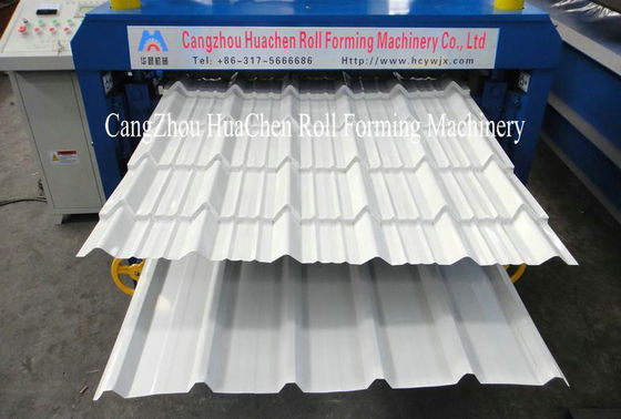 High Grade 45 # Shaft Double Layer Roll Forming Machine Untuk Panel Atap