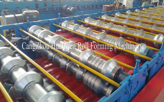 Kecepatan Pembentukan 8-12m / Min Double Layer Roll Forming Machine Shaft Diameter 76mm