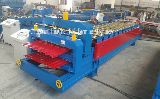 Kecepatan Pembentukan 8-12m / Min Double Layer Roll Forming Machine Shaft Diameter 76mm